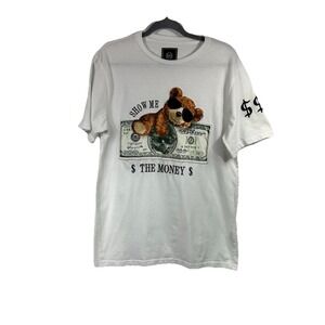 CR24 Bordo Cromato Men's Show Me The Money Teddy Graphic Tee Sz M Streetwear